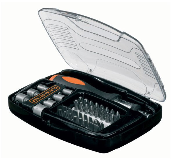 Juego De 40 Piezas Para Atornillar Con Atornillador De Carraca A7062-Xj Black+Decker