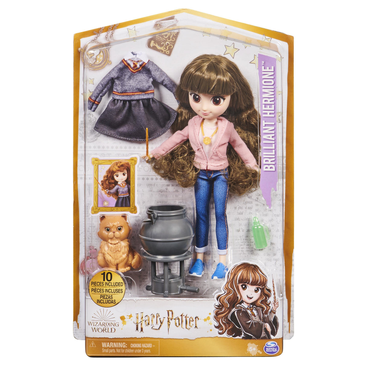Spin Master Wizarding World Harry Potter - Juego De Regalo De Muñeca Brilliant Hermione Granger 6061849