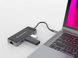 Adaptador Usb-C 7in1 Conceptronic Hdmix2  Usb-C Pd 100w Usb-A  Rj45 Gigabit Donn14g