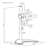Aisens Soporte De Mesa Con Peana Eco Giratorio E Inclinable Para Monitor/Tv 10kg De 17-32, Negro