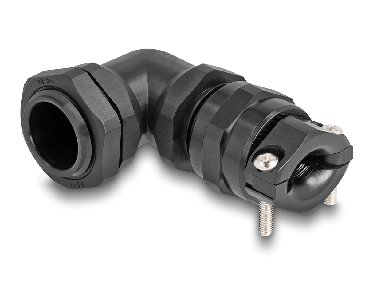 Delock 60593 Prensaestopas Con Alivio De Tensión Y Protección Contra La Flexión Ángulo De 90 ° Pg11 Negro