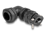 Delock 60593 Prensaestopas Con Alivio De Tensión Y Protección Contra La Flexión Ángulo De 90 ° Pg11 Negro