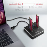 EAN 8595247906496 - Axagon ADSA-M2C base de conexión para disco duro USB 3.2 Gen 2 (3.1 Gen 2) Type-C Negro imagen 3