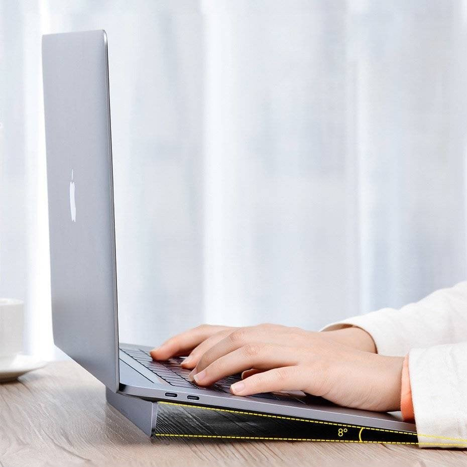 Baseus Self-Adhesive Aluminum Laptop Stand Slim And Thin Silver Suzc-0s