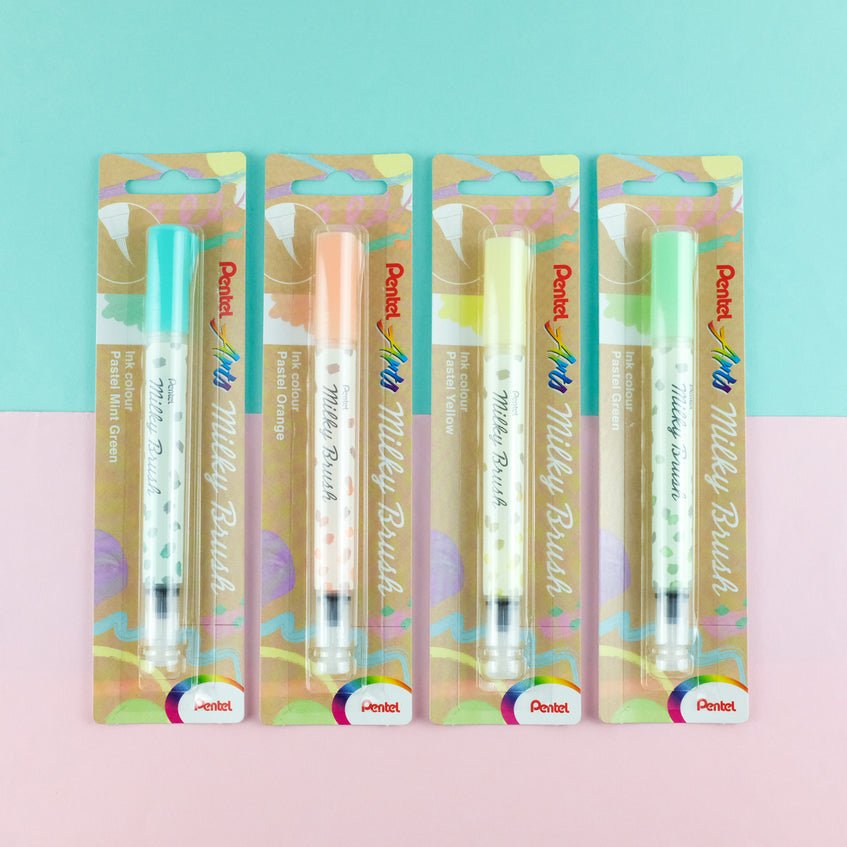 Pentel Rotulador Pincel Milky Brush Verde