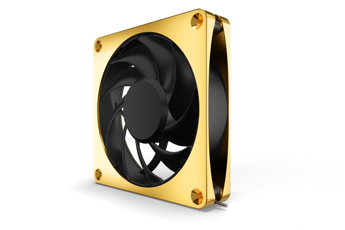 Ventilador  Alphacool Apex Stealth Metal Power 120mm Lüfter 3000rpm Dorado/Negro