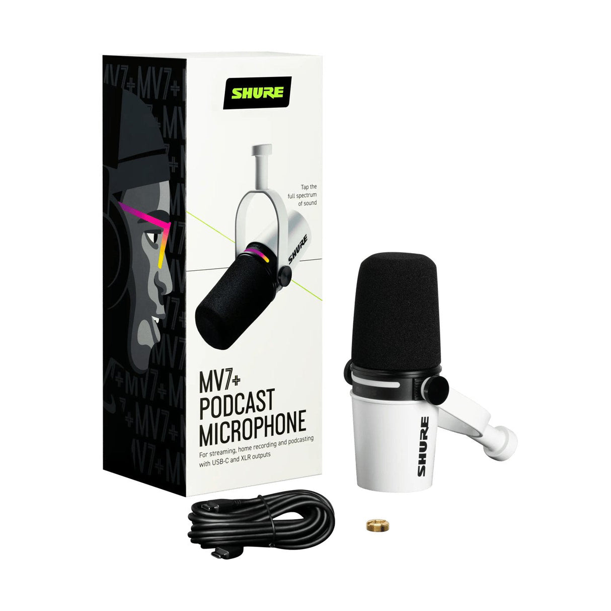 EAN 0042406812719 - Shure MV7+-W micrófono Blanco Micrófono de estudio imagen 5
