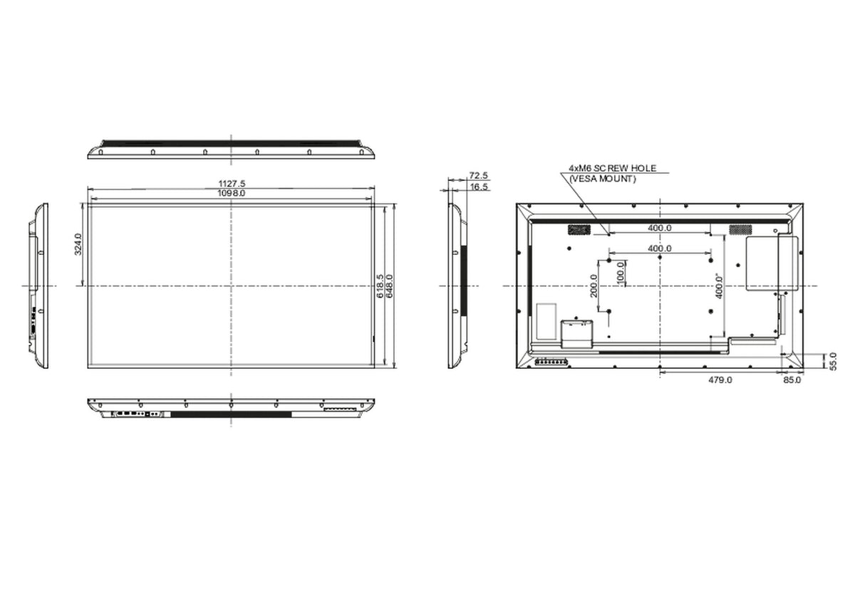 Iiyama Le5041uhs-B1 Pantalla De Señalización Pantalla Plana Para Señalización Digital 125,7 Cm (49.5") Lcd 350 Cd / M² 4k Ultra Hd Negro 18/7