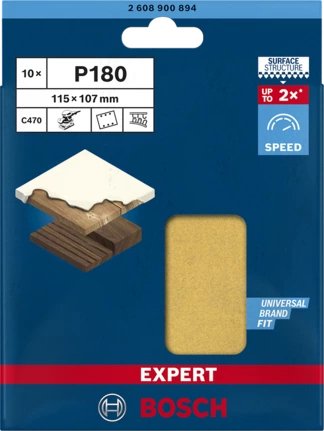 Bosch Hoja De Lija Expert C470, 115 X 107 Mm, K180