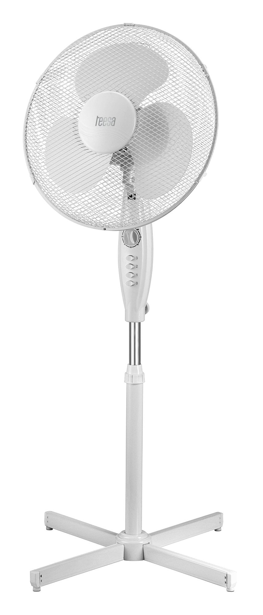 Ventilador De Pie Teesa Tsa8021 Con Temporizador, Blanco