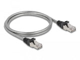 Delock 80249 Cable De Red Rj45 Cat.6a Macho A Macho S/Ftp Negro, 2 M, Con Cable Cat.7 Bruto Apto Para Uso Industrial Y En Exteriores