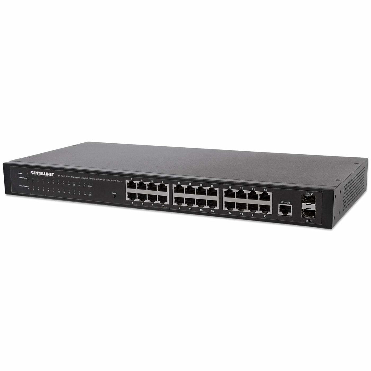 EAN 0766623560917 - Intellinet 560917 switch Gestionado Gigabit Ethernet (10/100/1000) 1U Negro imagen 1
