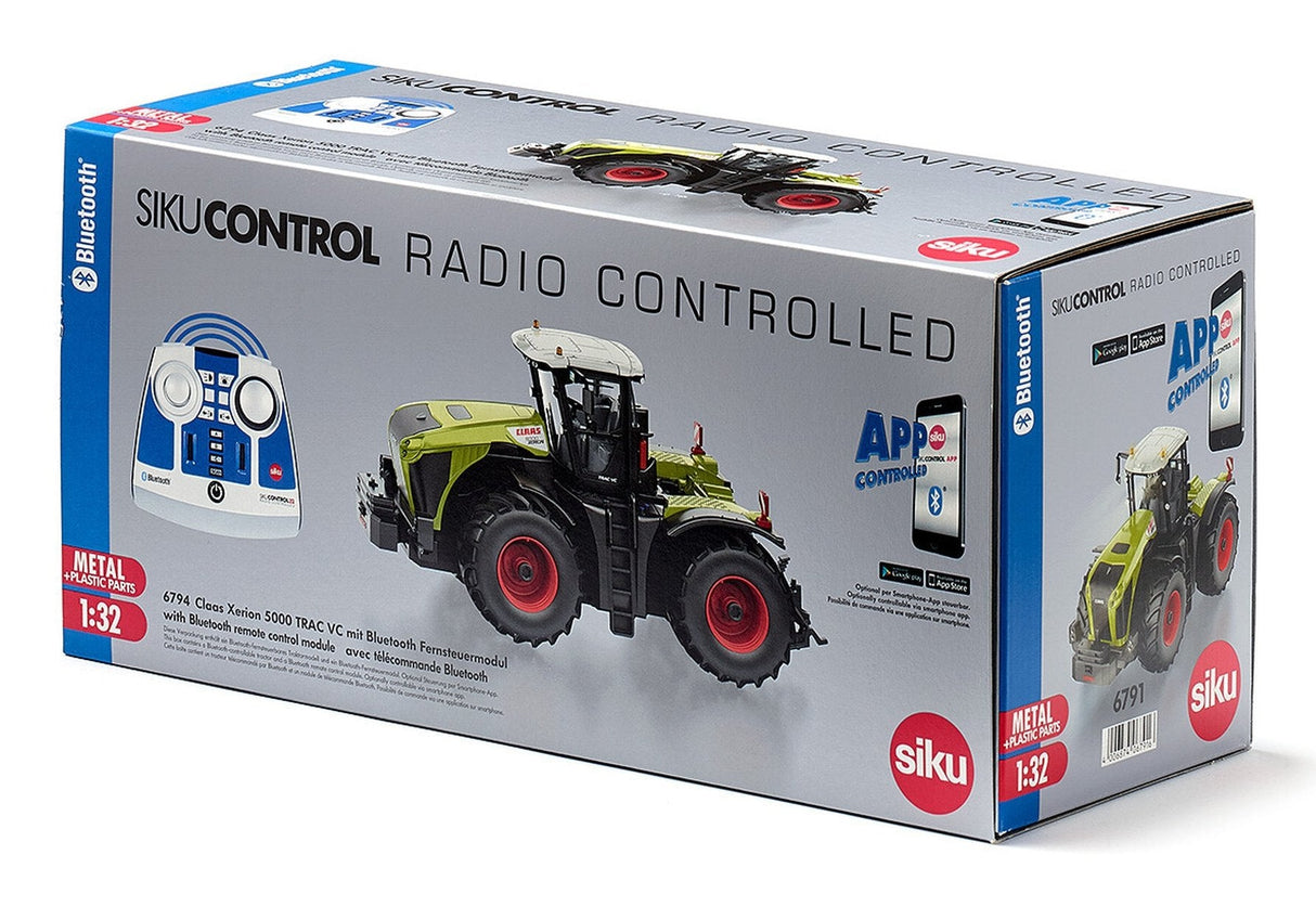 Siku Claas Xerion 5000 Tractor Vc Con Módulo De Control Remoto Bluetooth, Rc Verde