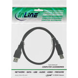Inline Usb 3.0 Cable Tipo A Macho A Tipo B Macho Negro 3m