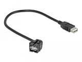 Delock Keystone Modul Usb 2.0 A Buchse 250° > Usb 2.0 A Buchse Mit Cable Schwarz