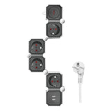 Regleta De Enchufes De 4 Vías Logilink, 4xcee 7/3 + 2xusb-A, 1,5 M