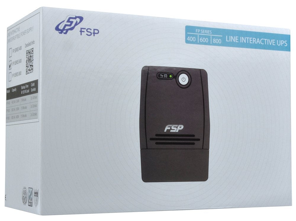 EAN 4711140489247 - FSP FP 600 sistema de alimentación ininterrumpida (UPS) 0,6 kVA 360 W 2 salidas AC imagen 3