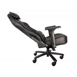Talius Silla Mamut Gaming Negra/Gris 4d, Frog, Base Metal, Ruedas Nylon, Hasta 150kg