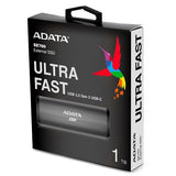 Adata External Ssd Se760 1tb Titanium Usb3.2 Gen2 Type-C