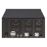 Conmutador Kvm Manhattan 2 Puertos Monitor Dual Hdmi 4k@30hz