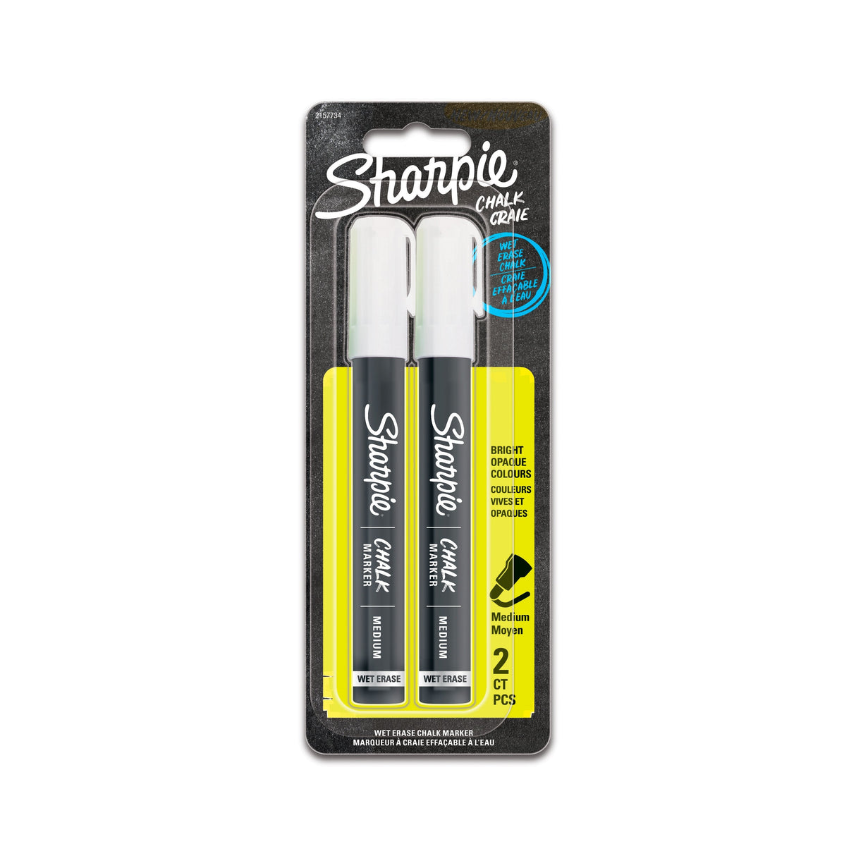Marcador De Tiza Sharpie - Se Puede Limpiar Con Un Paño Húmedo M Blanco Blimer De 2