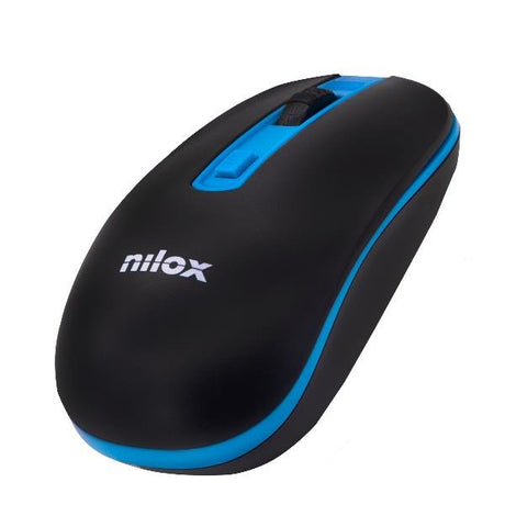 EAN 8436556146121 - Nilox MOUSE WIRELESS BLACK/BLUE 1000 DPI ratón Wi-Fi Óptico imagen 2