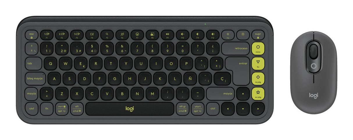 Kit  Ratón  Teclado  Españo Logitech 920-013118 Incluido Universal Bluetooth Qwertyl Grafito, Verde