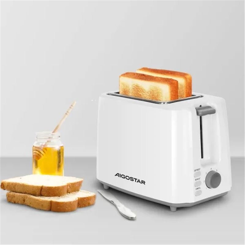 Tostador Con Potencia Ajustable 750w Blanco Aigostar