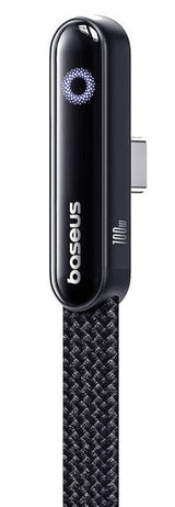 Baseus Type-C Mvp 3 Elbow-Shaped Fast Charging Data Cable 100w, 480mbps, 1m, Black (P10382500121-00)