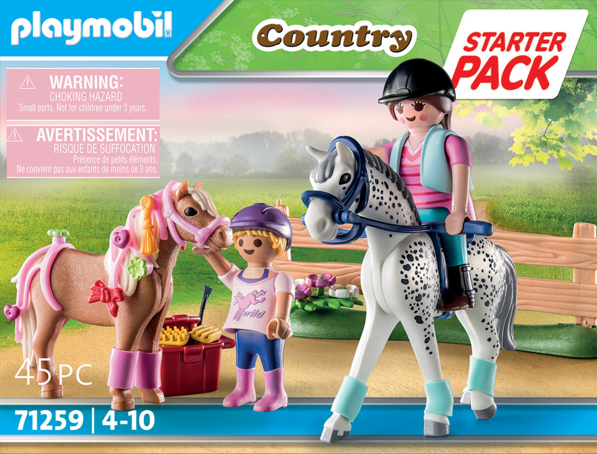 Playmobil 71259 Country Starter Pack Cuidado De Caballos Con Muchos Accesorios.