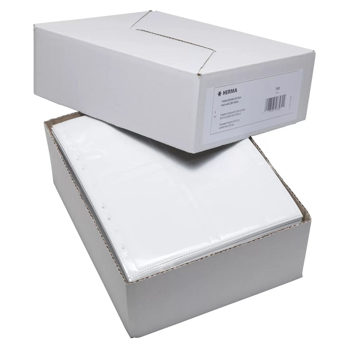 Fundas Para Fotografías Herma 90 X 130 Mm De Alto Blanco 250 Fundas