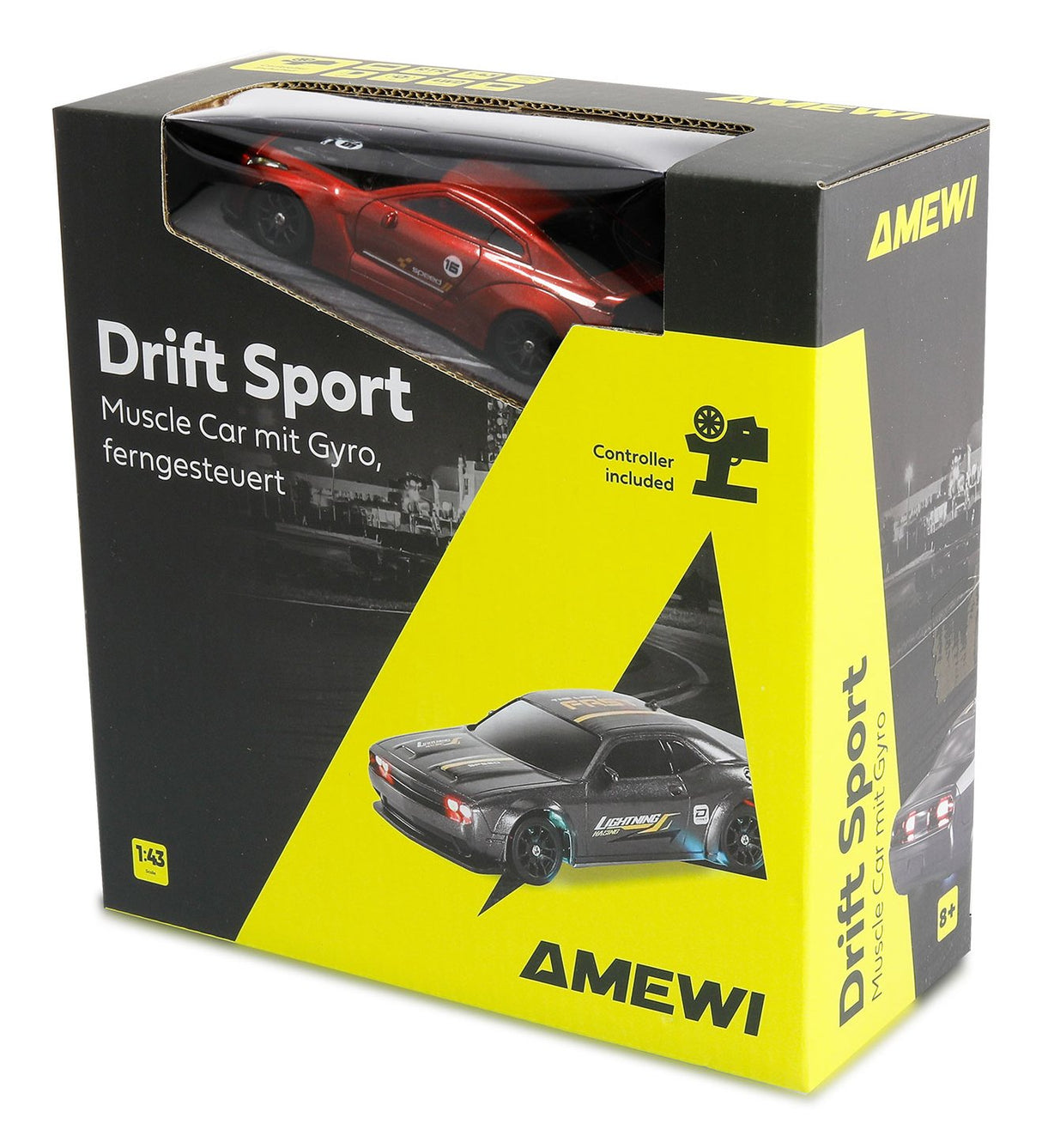 Amewi Drift Sport Gtr Con Gyro 4wd 1:43 Rtr Rojo 6+