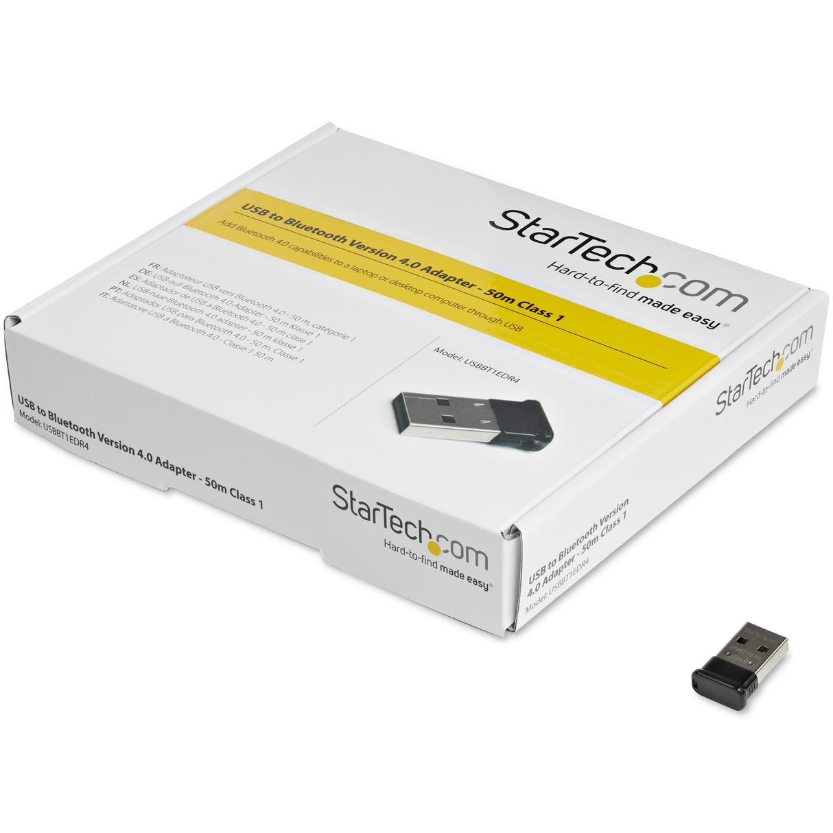 Startech Adaptador Usb 2.0 Bluetooth 4.0 Edr Negro  Usbbt1edr4