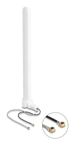Delock Wifi 6 Doppelantenne 2 X I-Pex Inc., Mhf® I Macho 2 - 5 Dbi 17 Cm Omnid