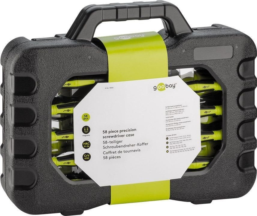 Goobay Schraubendreher-Koffer 58-Tlg Für Alle Gängigen Montagearbeiten