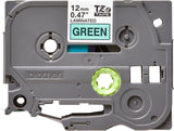 Original Brother Cinta Rotuladora Laminada Verde/Negro 8m 12mm