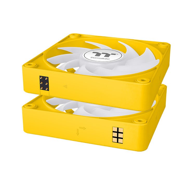 Ventilador De Refrigeración Para Pc Thermaltake Ct140 Ex Argb Sync Bumblebee, Ventilador De Caja Amarillo, Paquete De 3, 140 Mm Cl-F217-Pl14bb-A