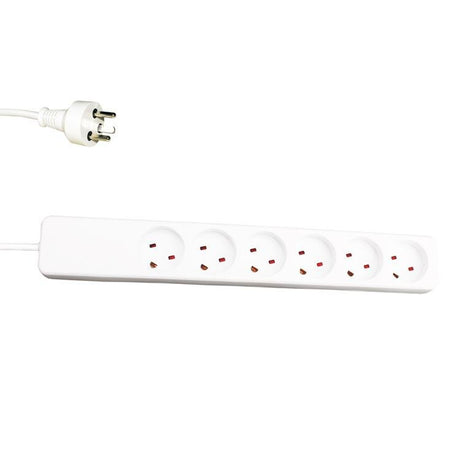 EAN 5714590000559 - Garbot 24155124-5EE base múltiple 5 m 6 salidas AC Interior Blanco imagen 1