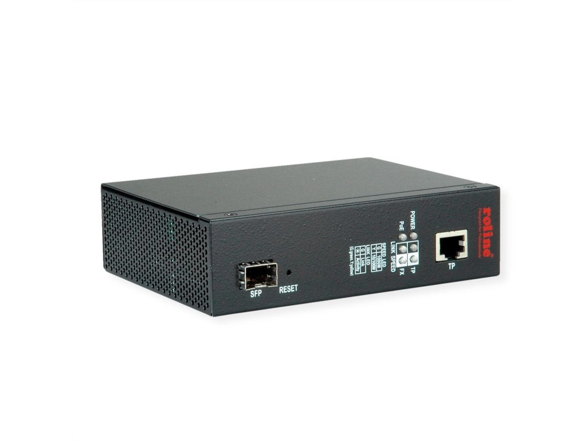 Industrial Convertidor Gigabit Ethernet - Dual Speed 100 1000 Fiber Con Poe Función