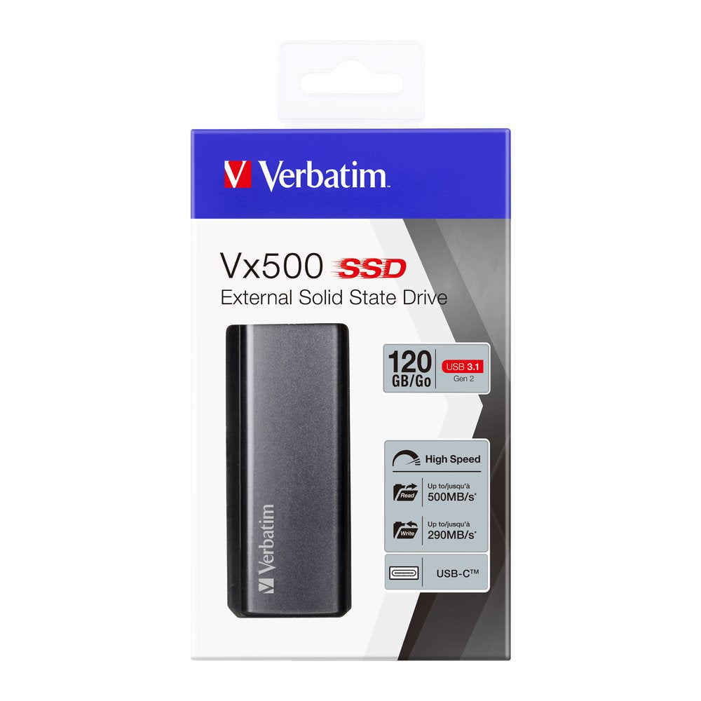 Disco Externo Ssd Verbatim Vx500 Usb 3.1 Gen 2 120gb