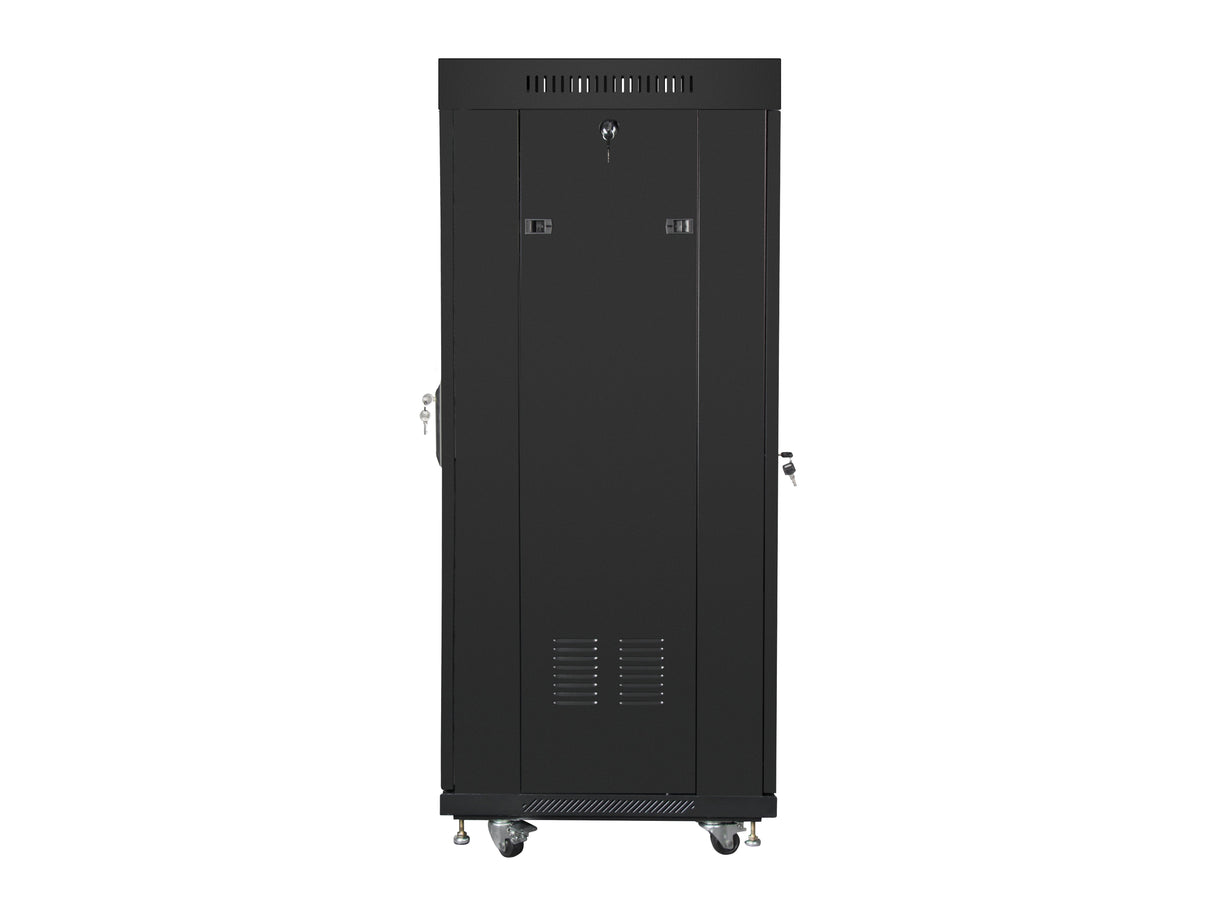 EAN 5901969430370 - Lanberg free standing rack 19inch cabinet 27U 600x600 glass door LCD flat pack black Rack o bastidor inde imagen 4