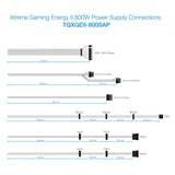 Tooq Xge Ii Fuente De Alimentacion Gaming 800w Atx 2.3 12v - Pfc Activo - Certificacion 80 Plus Bronze - Ventilador