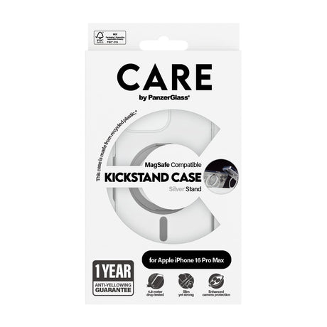EAN 5715685003905 - PanzerGlass CARE™ by ® Case Transparent w. Silver Kickstand & MagSafe iPhone 16 Pro Max funda para teléfo imagen 3