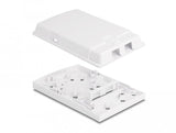 Lwl Anschlussdose Zur Wandmontage Für 2 X Sc Simplex Oder Lc Duplex Weiss