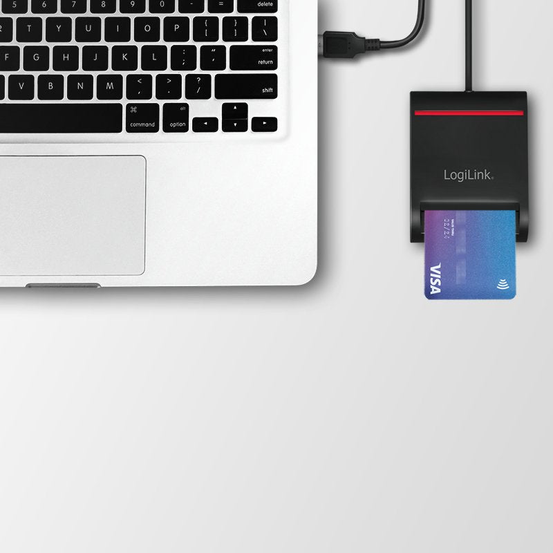 Lector De Tarjetas Externo Logilink Dni Criptograficas/Negro Cr0047