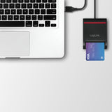 Lector De Tarjetas Externo Logilink Dni Criptograficas/Negro Cr0047