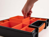 Sortimentsbox Mit 14 Fächern 312 X 272 X 60 Mm Naranja   Schwarz