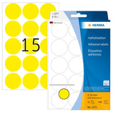 EAN 4008705022712 - HERMA 2271 etiqueta autoadhesiva Círculo Amarillo 480 pieza(s) imagen 1