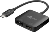 Adaptador De Cable De Vídeo Goobay 60172  0,15 M Usb Tipo C Hdmi + Displayport Negro