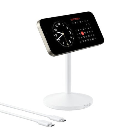 EAN 0194644287009 - Anker MagGo Auriculares, Auriculares, Smartphone, Reloj inteligente Blanco USB Cargador inalámbrico Carga imagen 1